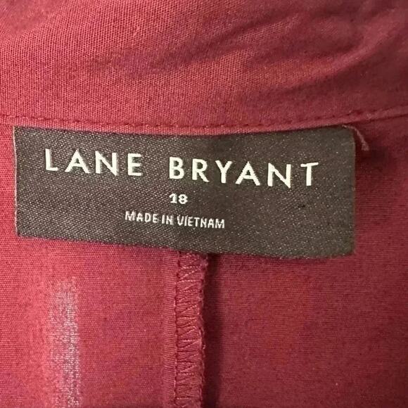 Lane Bryant high low burgundy blouse, high low button down Goth plus size - Picture 5 of 8